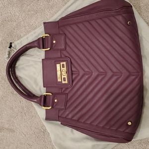 Genuine Leather Purple Handbag